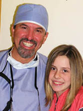 Dr Schoonover and patient